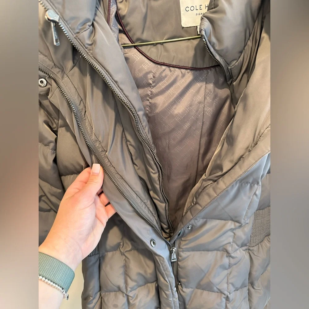 Cole Haan Women's Charcoal Puffer Jacket - Picture 4 of 9